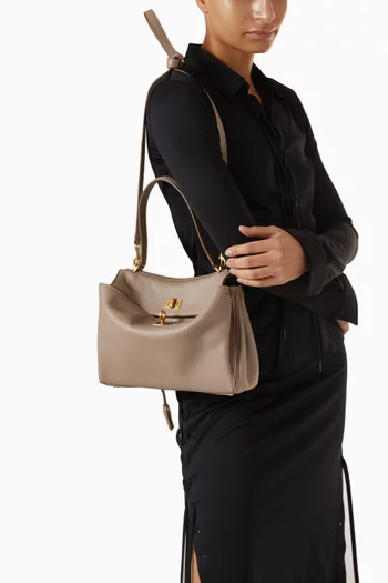 حقيبة يد روديو صغيرة جلد عجل بارز الملمس