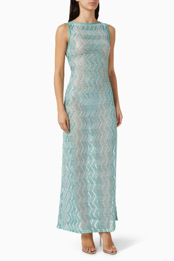 فستان منسوج للارتداء فوق ملابس السباحة