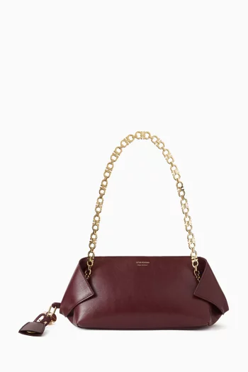 Folded Shoulder Bag in Calfskin