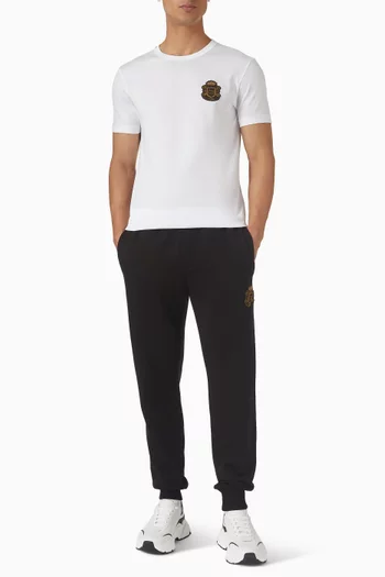 تي شيرت برقعة حرفي DG مستوحاة من دروع الفروسية قطن جيرسيه