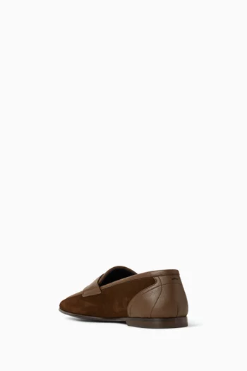 حذاء سهل الارتداء جلد عجل مقسم