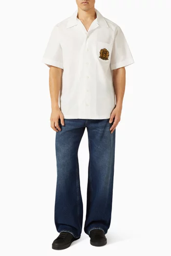 قميص هاواي قطن بوبلين