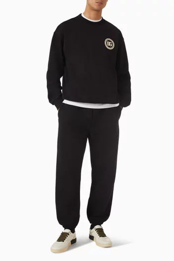 Logo Patch Sweatshirt in Cotton