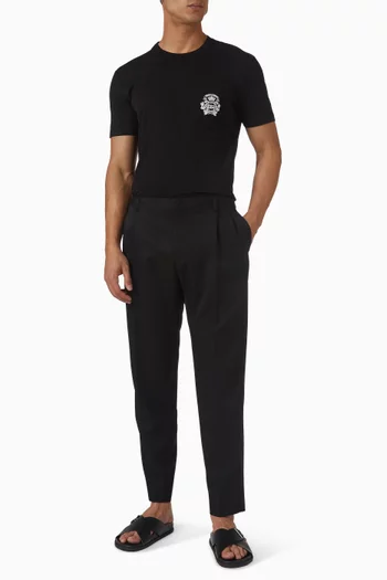 تي شيرت بجيب مطرز بشعار الماركة قطن جيرسيه