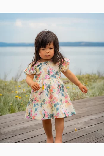 فستان صيفي ميلانا مزين بنقشة