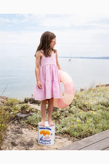 فستان صيفي بنقشة خطوط