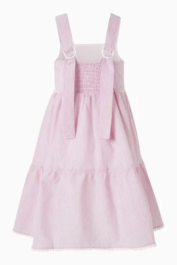 فستان صيفي بنقشة خطوط