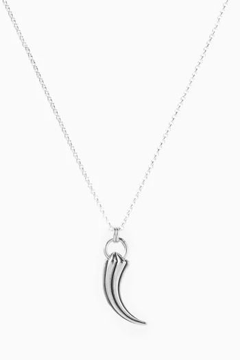 Talisman Tusk Pendant Necklace in Sterling Silver