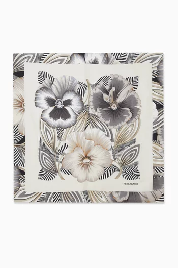 Brezza-print Scarf in Silk Twill