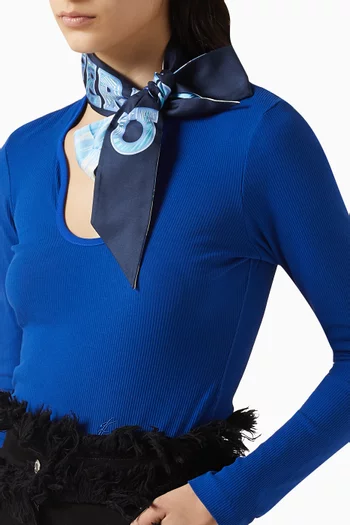 Brezza-print Bandeau in Silk