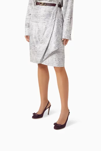 حذاء كلاسيك فيبيلي بسير خلفي وكعب 95 مم شمواه