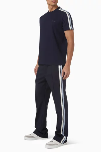 Logo T-shirt in Compact Cotton Jersey