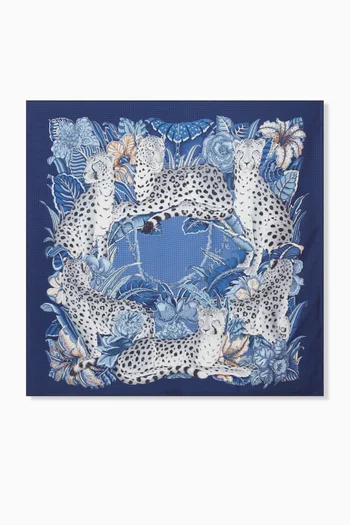 Cheetah-print Scarf in Silk