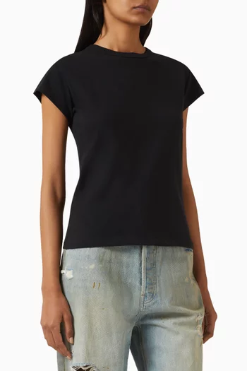 Carter Cap-sleeve T-shirt in Cotton