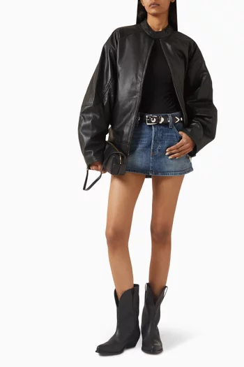 Domenico Bomber Jacket in Leather