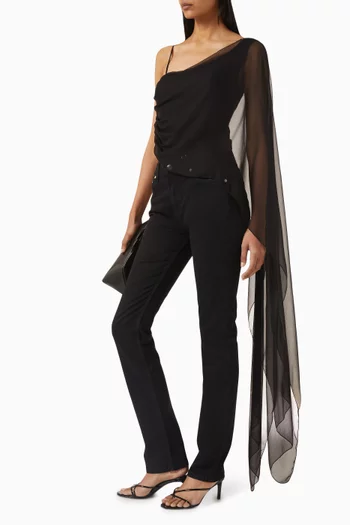 Moss Mid-waist Skinny-fit Jeans in Denim