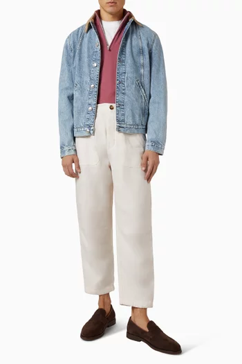 سترة بسحّاب قصير كشمير