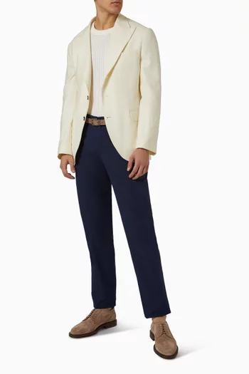 سترة بنسيج مضلع بارز قطن