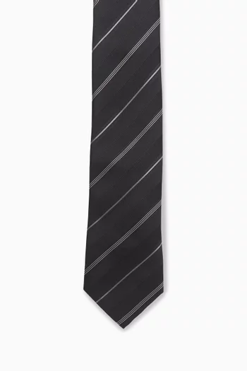 Striped Neck Tie in Silk