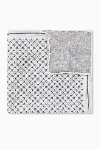 منديل جيب مزين بنقشة حرير