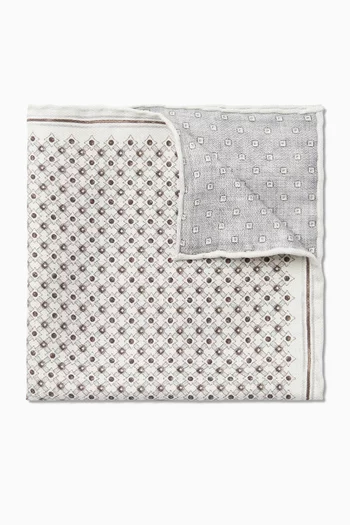 منديل جيب مزين بنقشة حرير