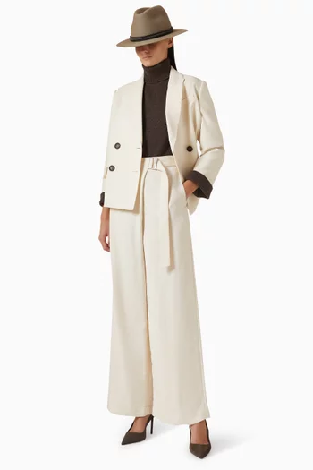 Sartorial Wrap Pants in Viscose Blend