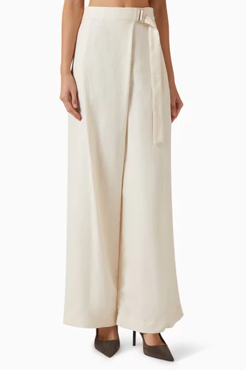Sartorial Wrap Pants in Viscose Blend
