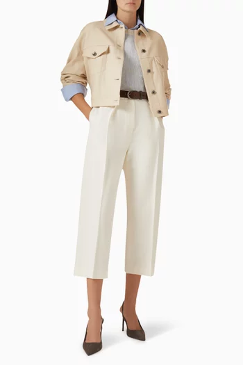 سترة منسوجة مزينة بخرز مونيلي مزيج موهير