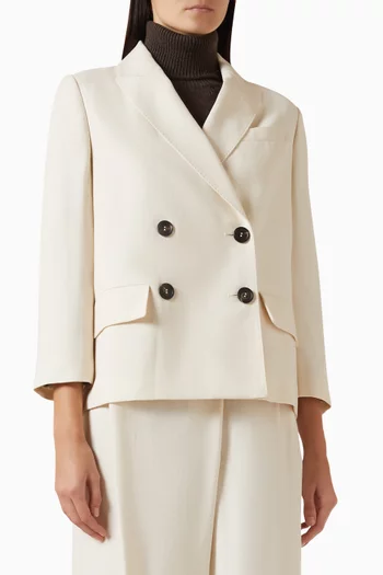 جاكيت بصفي أزرار تويل