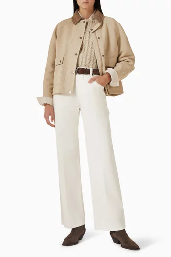 Straight-leg Pants in Cotton