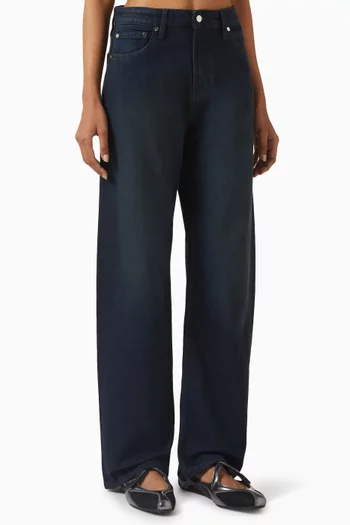 Alida Loose Bowed Jeans in Denim