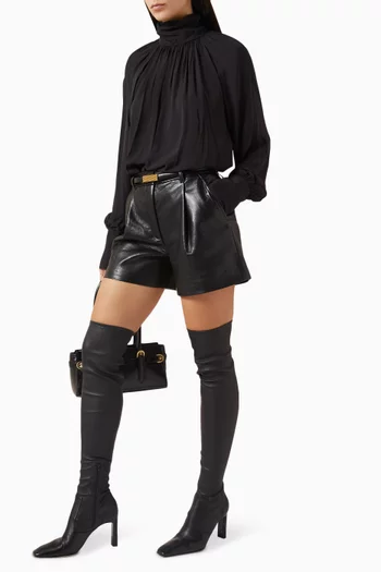 Trent Shorts in Recycled Leather