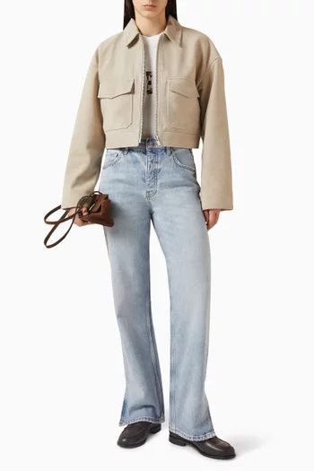 Christian Crop Jacket in Suede