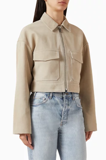 Christian Crop Jacket in Suede