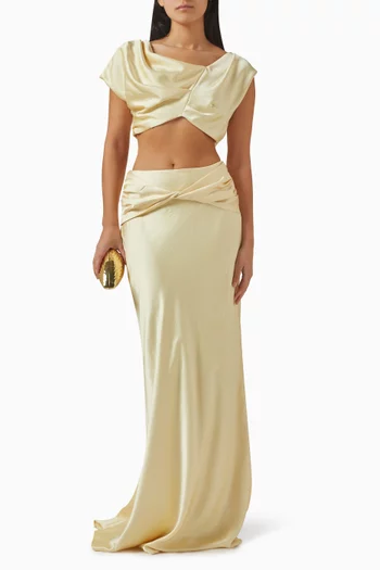 بلوزة آندي قصيرة ستان