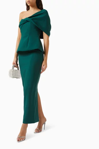 فستان سهرة جيوفانا بكتف مكشوف