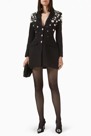 فستان لولا بنمط جاكيت مزين بتطريزات