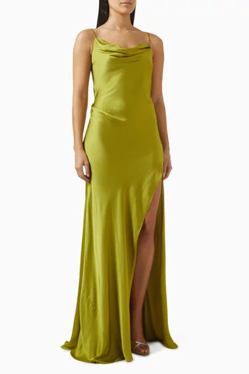 فستان أوديسا بفتحة فيسكوز رايون