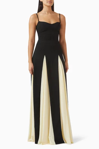 فستان بالوما كريب وجورجيت