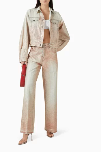 Simon Crop Jacket in Denim