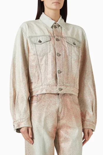 Simon Crop Jacket in Denim