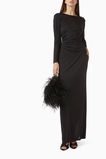 Draped Dress in Rib Jersey