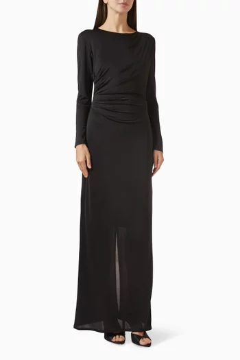Draped Dress in Rib Jersey