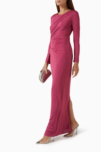 Draped Dress in Rib Jersey