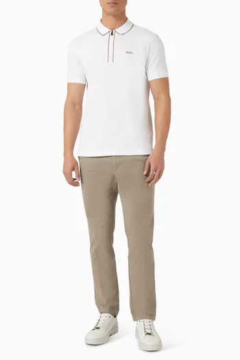 Contrast Stripes Polo Shirt in Cotton