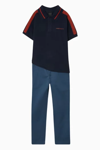 تي شيرت بولو بتصميم مقسم بألوان