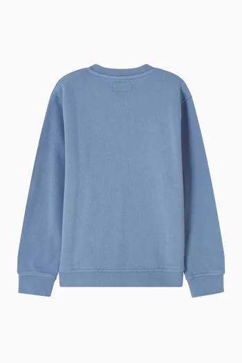 Classic-fit Long Sleeve Sweatshirt in Cotton
