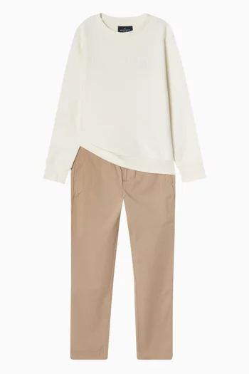 Classic-fit Long Sleeve Sweatshirt in Cotton