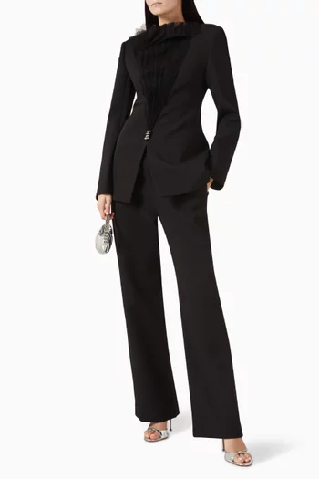 Carmelia Straight-leg Pants in Twill Suiting