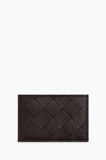 حافظة بطاقات ائتمان جلد مجدول